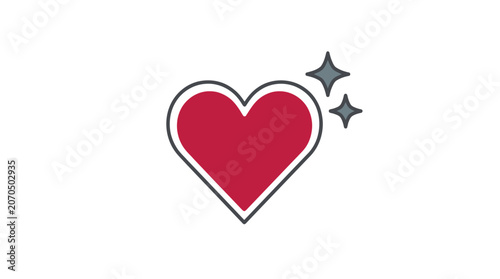 Sparkling Heart Vector Icon