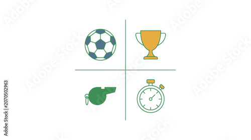Sports Icon Set Vector Illustration