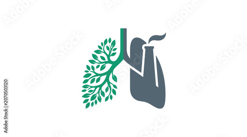 Environmental Health Lungs Concept Vector