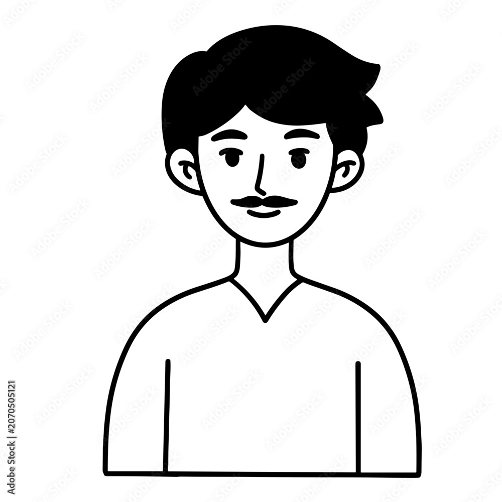 Fototapeta premium man avatar icon illustration
