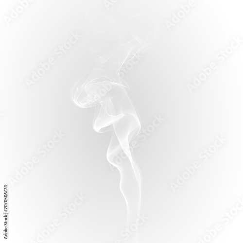 Barbecue Steam And Smoke On Black Background