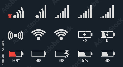Abstract digital icons representing financial growth and analytics.