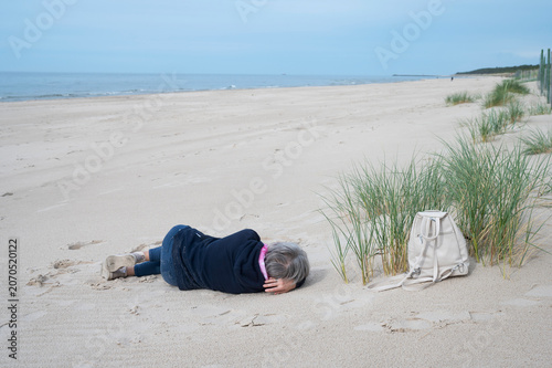 kobieta na plaży