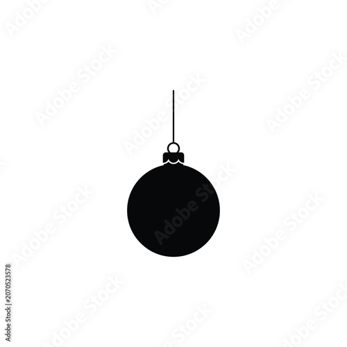 Obraz na plátne Christmas bauble hanging vector icon
