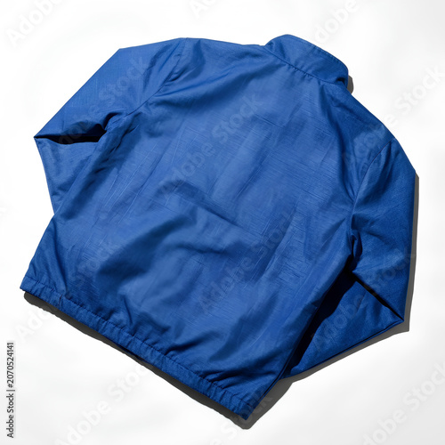Blue Fabric Covering with Wrinkles and Folds for Protective Use.