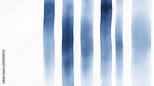 Blue watercolor vertical stripes