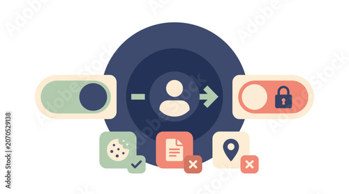 Data Privacy User Consent Governance and Cookie Preference Compliance Infrastructure Concept