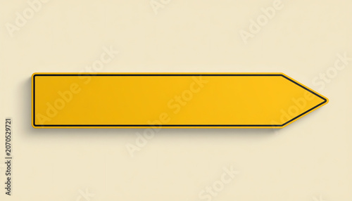 Yellow road sign with black border