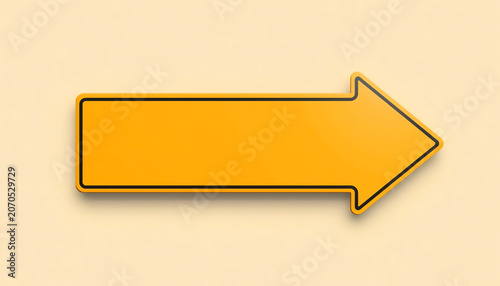 Yellow road sign with black border