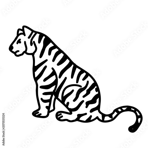 Canvas Print tiger vector illustration