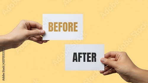 Transformation concept, before and after, change management, business improvement