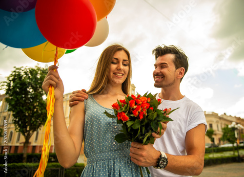 Bouquet And Balloons.