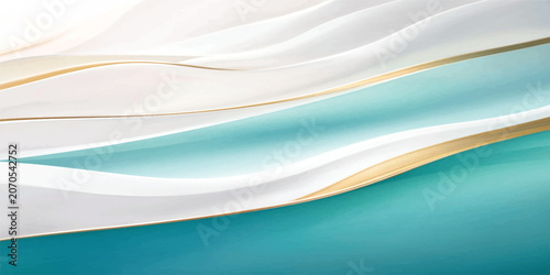 Luxury White Gold Layered Paper Wave Background Elegant 3D Abstract Vector Illustration