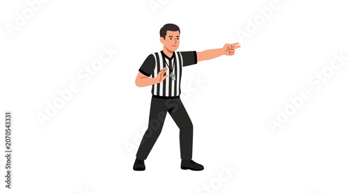 Konstfotografi Sports Referee Signaling a Foul or Penalty During a Game.