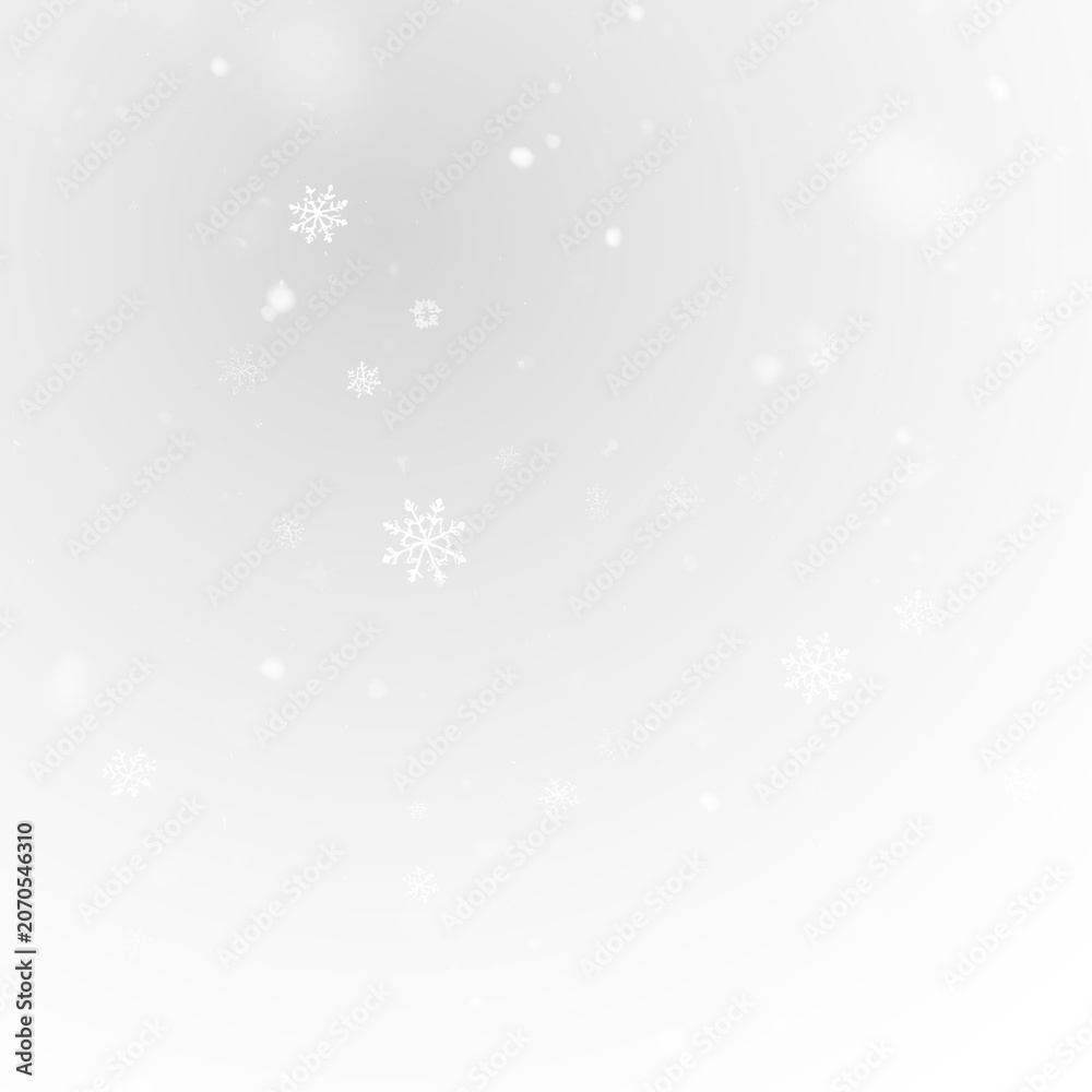 Fototapeta premium Christmas Snowflakes Overlay With Bright Shine