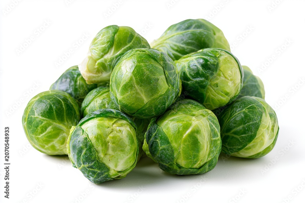 Fototapeta premium Brussels Sprouts Isolated on White Background