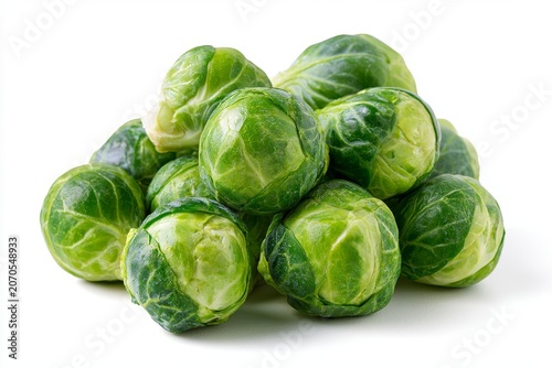 Brussels Sprouts Isolated on White Background