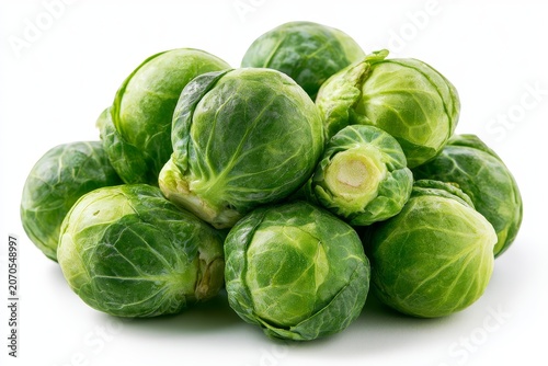 Brussels Sprouts Isolated on White Background