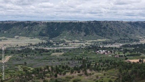 Konstfotografi Serene view of mountain flats within Larkspur (Colorado) on a cloudy afternoon