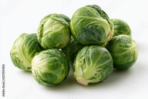 Brussels Sprouts Isolated on White Background