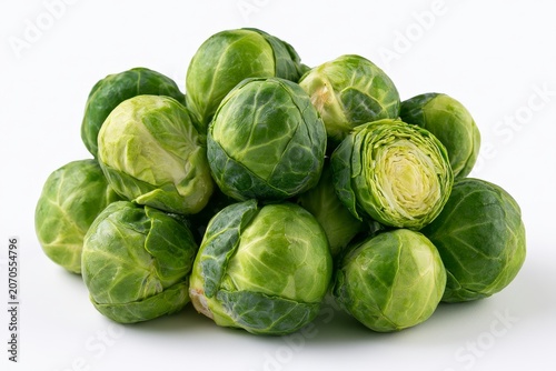 Brussels Sprouts Isolated on White Background