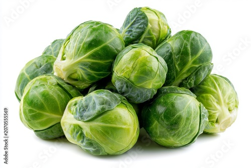Brussels Sprouts Isolated on White Background
