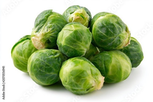 Brussels Sprouts Isolated on White Background