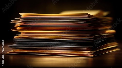 Stacked Corporate Finance Documents Organized Neatly