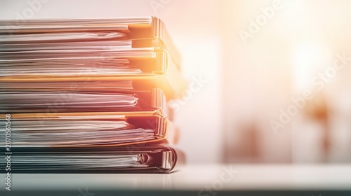 Stacked Corporate Finance Documents Ready for Review