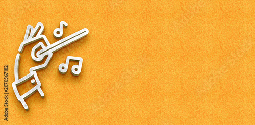 Bild auf Leinwand Music conducting and orchestration concept icon