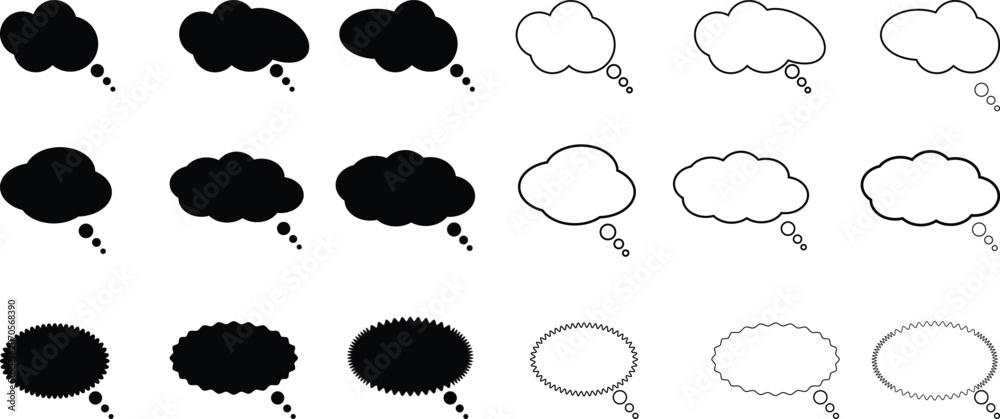 Fototapeta premium Speech bubble graphics for comics and cartoons