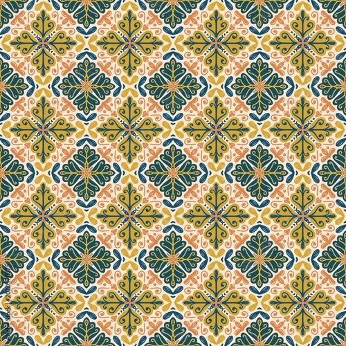 Beautiful vintage fabric seamless pattern 28