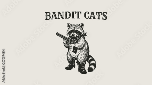Canvas Print Bandit Cats raccoon