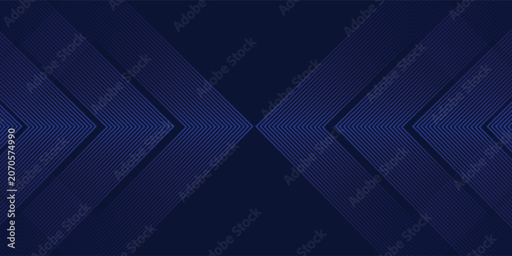 Fototapeta premium Symmetrical Chevron Lines Gradient Background in Dark Navy Blue with Subtle Light Blue Tones Creating a Sophisticated and Modern Geometric Pattern