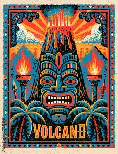 Volcanic Tiki prints