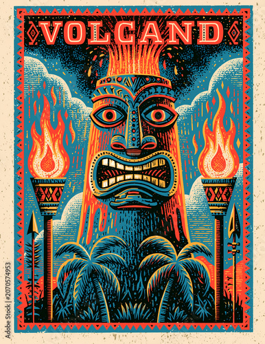 Volcanic Tiki prints