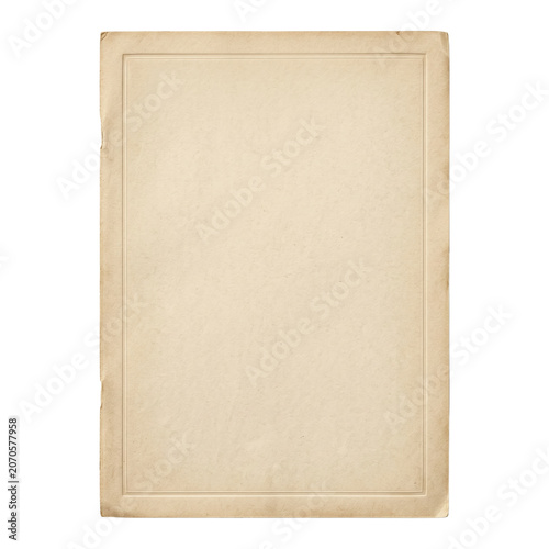 Obraz na płótnie Blank vintage paper sheet with subtle embossed rectangular border