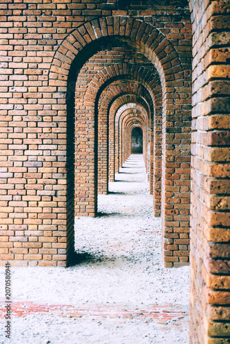 Billede på lærred Small Archways in Dry Tortugas Fort