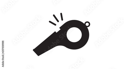 Megaphone Icon with Black Sound Rays Symbolizing Broadcasting, Communication, Announcement, and Marketing Concept