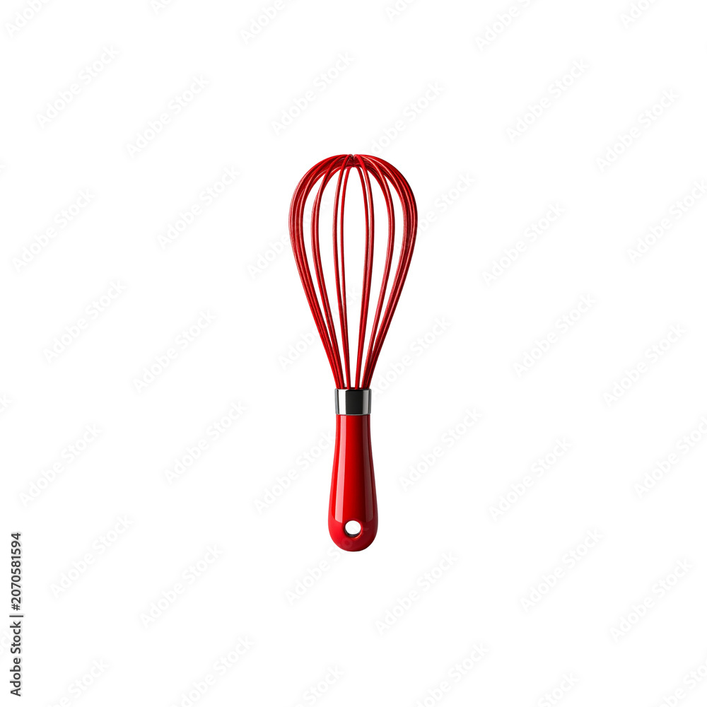 Fototapeta premium Whisk and cream isolated on a white background.