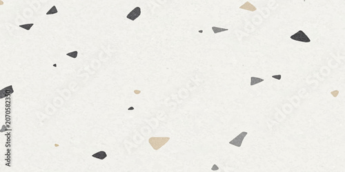 Obraz na płótnie Terrazzo Pattern with colorful Gray and Black Chips on White Seamless Background Texture