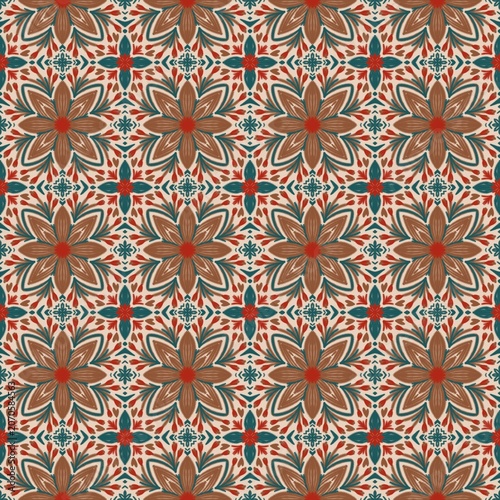 Beautiful vintage fabric seamless pattern 8
