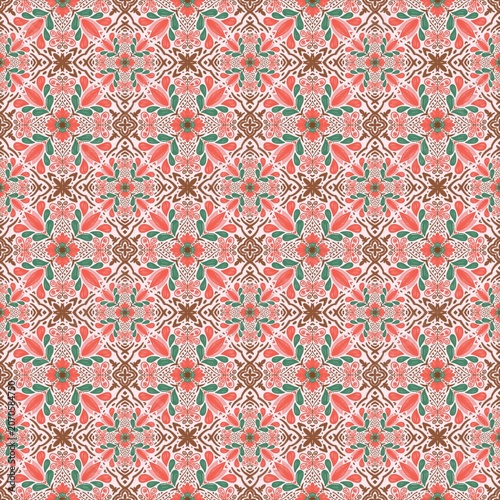 Beautiful vintage fabric seamless pattern 7