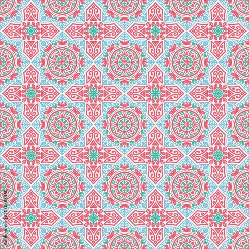 Beautiful vintage fabric seamless pattern 2