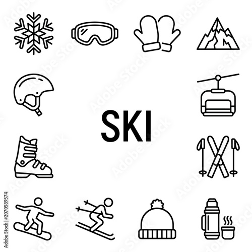 Skiing Sports Winter Recreation Activities.