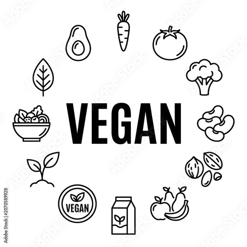 Vegan lifestyle and plant based diet.