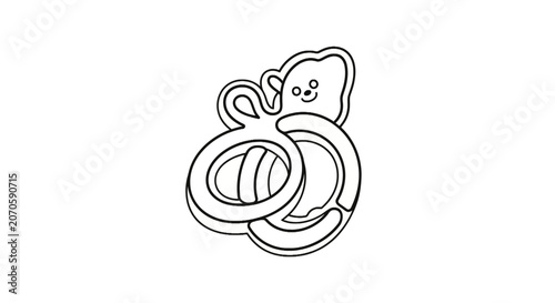 Baby pacifier with bear design.