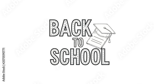 Back to school text logo.