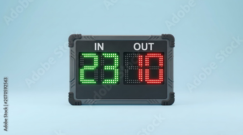 Soccer Substitution Board Showing Player Numbers.