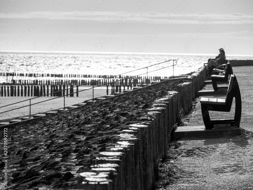 Obraz premium Abendstimmung am Strand von Zoutelande
